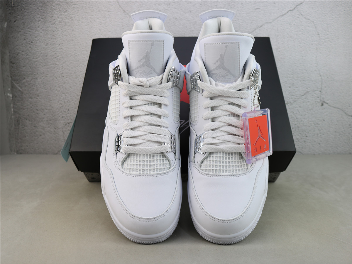 GX Batch Air Jordan 4 Retro Pure Money 2017 WHITE 308497-100